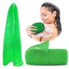 Adeton Sapo African Net Sponge, Exfoliating Body Scrubber, Body Exfoliator, Long Net Sponge, 17 Colors, Shower Bath Accessories, Back Foot Scalp Scrub, Flat Dead Skin Remover Body Wash (Green) view 1