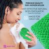 Adeton Sapo African Net Sponge, Exfoliating Body Scrubber, Body Exfoliator, Long Net Sponge, 17 Colors, Shower Bath Accessories, Back Foot Scalp Scrub, Flat Dead Skin Remover Body Wash (Green) view 3