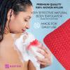 Adeton African Net Sponge, Exfoliating Wash Cloth, Body Exfoliator, Long Bath Sponge, Real, Authentic, Sapo, Shower Bath Accessories, Back Foot Scalp Scrub, Flat Dead Skin Remover (Candy) view 3