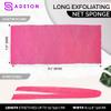 Adeton African Exfoliating Net Sponge, Authentic, Real, Body Scrubber, Long Bath Wash Cloth, Body Exfoliator, Sapo, Shower Accessories, Back Foot Scalp Scrub, Flat Dead Skin Remover Body Wash (Pink) view 2