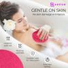 Adeton African Exfoliating Net Sponge, Authentic, Real, Body Scrubber, Long Bath Wash Cloth, Body Exfoliator, Sapo, Shower Accessories, Back Foot Scalp Scrub, Flat Dead Skin Remover Body Wash (Pink) view 4