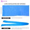 Adeton African Net Sponge, Exfoliating Body Scrubber, Body Exfoliator, Long Net Sponge, 17 Colors, Sapo, Shower Bath Accessories, Back Foot Scalp Scrub, Flat Dead Skin Remover Body Wash (Sky Blue) view 2