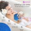 Adeton African Net Sponge, Exfoliating Body Scrubber, Body Exfoliator, Long Net Sponge, 17 Colors, Sapo, Shower Bath Accessories, Back Foot Scalp Scrub, Flat Dead Skin Remover Body Wash (Sky Blue) view 4