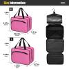 UMIRIKO Hot Pink Hanging Toiletry Travel Bag for Women and Men Waterproof Makeup Cosmetic Organizer for Toiletries Accessories L 20823 view 3