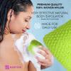 Adeton African Net Sponge, Exfoliating Body Scrubber, Body Exfoliator, Long Net Sponge, 17 Colors, Sapo, Shower Bath Accessories, Back Foot Scalp Scrub, Flat Dead Skin Remover Body Wash (Lemon) view 3