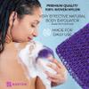 Adeton African Net Cloth, Long Net Sponge, Exfoliating Body Scrubber, Body Exfoliator, 17 Colors, Sapo, Shower Bath Accessories, Back Foot Scalp Scrub, Flat Dead Skin Remover, Body Wash (Purple) view 3