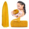 Adeton Sapo African Net Sponge, Authentic, Real, Exfoliating Bath Wash Cloth, Body Exfoliator, Long Sponge, Real, Shower Bath Accessories, Back Foot Scalp Scrub, Flat Dead Skin Remover (Golden Yellow) view 1