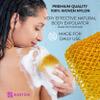 Adeton Sapo African Net Sponge, Authentic, Real, Exfoliating Bath Wash Cloth, Body Exfoliator, Long Sponge, Real, Shower Bath Accessories, Back Foot Scalp Scrub, Flat Dead Skin Remover (Golden Yellow) view 3