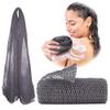 Adeton African Net Sponge, Authentic, Real, Black Owned, Exfoliating Bath Wash Cloth, Long Sponge, Body Exfoliator, Sapo, Shower Bath Accessories, Back Foot Scalp Scrub, Flat Dead Skin Remover (Gray) view 1