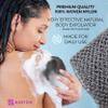 Adeton African Net Sponge, Authentic, Real, Black Owned, Exfoliating Bath Wash Cloth, Long Sponge, Body Exfoliator, Sapo, Shower Bath Accessories, Back Foot Scalp Scrub, Flat Dead Skin Remover (Gray) view 3