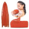 Adeton African Net Sponge, Exfoliating Body Scrubber, Body Exfoliator, Long Net Sponge, 17 Colors, Sapo, Shower Bath Accessories, Back Foot Scalp Scrub, Flat Dead Skin Remover Body Wash (Peach) view 1