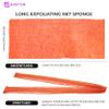 Adeton African Net Sponge, Exfoliating Body Scrubber, Body Exfoliator, Long Net Sponge, 17 Colors, Sapo, Shower Bath Accessories, Back Foot Scalp Scrub, Flat Dead Skin Remover Body Wash (Peach) view 2