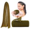 Adeton African Net Sponge, Authentic, Black Owned, Exfoliating Body Scrubber, Long Net Sponge, Body Exfoliator, Sapo, Shower Bath Accessories, Back Foot Scalp Scrub, Flat Dead Skin Remover (Dijon) view 1