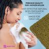 Adeton African Net Sponge, Authentic, Black Owned, Exfoliating Body Scrubber, Long Net Sponge, Body Exfoliator, Sapo, Shower Bath Accessories, Back Foot Scalp Scrub, Flat Dead Skin Remover (Dijon) view 3