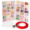 Large Clear Press on Nails Storage Box, Empty Press on Nails Packaging Box Set with Double-sided Adhesive Tape and 50 Arcylic Nail Display Stand Can Be Used to Store and Store Personal Items view 1