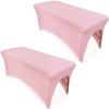 KULLAMEE 2pcs Pink Lash Bed Cover fitted for 6FT Lash Table or Massage Bed Lash Extension Bed Spandex Bed Cover Christmas gift(PINK,2) view 1