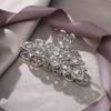 EVER FAITH Fancy Austrian Crystal Hair Claw Jaw Clips Pins, Vintage Flower Leaf Barrette Accessories Clip for Women Clear Silver-Tone view 3