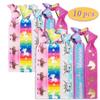 10pcs Elastic Hair Ties for Girls Women Cute Ribbon Ponytail Holders No Damage Knotted Hair Bands-Unicorn Hair Tie view 2