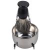 FRCOLOR 1set Men Shaving Kit Hair Brush Foaming Bowl and Stand Complete Beard Grooming Accessory Salon and Home Use view 1