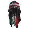 Mexico Mexican American Flag Barber Capeh,Waterproof Polyester Salon Hair Cutting Cape, Haircut Cape with Adjustable Elastic Neckline view 4