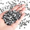 Beadsland Flatback Rhinestones Bulk,14400pcs Gray Rhinestones for Nails Crafts Clothes DIY Decoration, Black Diamond, SS10, 2.7-2.9mm view 2