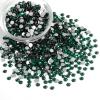 Beadsland Flatback Rhinestones Bulk,14400pcs Green Rhinestones for Nails Crafts Clothes DIY Decoration, Emerald, SS10, 2.7-2.9mm view 3