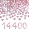 Beadsland Flatback Rhinestones Bulk,14400pcs Pink Rhinestones for Nails Crafts Clothes DIY Decoration, Light Rose/Light Pink, SS10, 2.7-2.9mm view 1