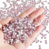 Beadsland Flatback Rhinestones Bulk,14400pcs Pink Rhinestones for Nails Crafts Clothes DIY Decoration, Light Rose/Light Pink, SS10, 2.7-2.9mm view 2