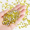 Beadsland Flatback Rhinestones Bulk,14400pcs Yellow Rhinestones for Nails Crafts Clothes DIY Decoration, Citrine/Lemon Yellow, SS16, 3.8-4.0mm view 2