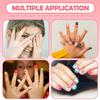 240 Pieces Fake Nails for Kids Girls Artificial Kids Press on Nails Full Cover Short Acrylic Stick On Nails False Nail Tips Kit for Children Little Girls Nail Art Decoration (Gradient Pattern) (Chic) view 4