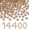 Beadsland Flatback Rhinestones Bulk,14400pcs Gold Rhinestones for Nails Crafts Clothes DIY Decoration, Golden Shadow, SS20, 4.6-4.8mm view 1