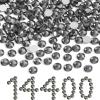 Beadsland Flatback Rhinestones Bulk,14400pcs Gray Rhinestones for Nails Crafts Clothes DIY Decoration, Black Diamond, SS20, 4.6-4.8mm view 1