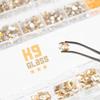 qiipii 3 Boxes Champagne Gold Nail Rhinestones 240 Multi-Shapes Golden Stones Big Gems Round Beads K9 Glass Diamonds Jewels Crystals Nail Art Charms for Nails Face Eyes Makeup Tumblers Bottles Clothes view 4
