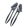 2pcs Viking Raven Prong Hair Fork Styling Pins Black Wicca Witch Hair Slide Renaissance Festival Hair Acceossories for Women view 3