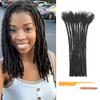 0.6cm Thickness 12 Inch 20 Strands Loc Extensions 100% Human Hair Dreadlock Extensions for Man/Women Full Hand Handmade Can Be Dyed and Bleached Soft Dreadlocks with Needle and Comb view 1