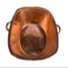 Polished Square Copper Side Handles Pedicure Bowl view 1