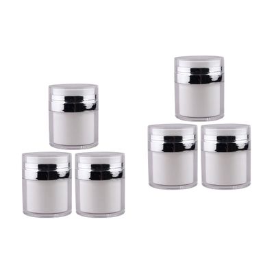 KALLORY 6pcs Airless Pump Lotion Dispenser Bottles Cream Jars for Travel Vacuum Containers for Shampoo Face Cream