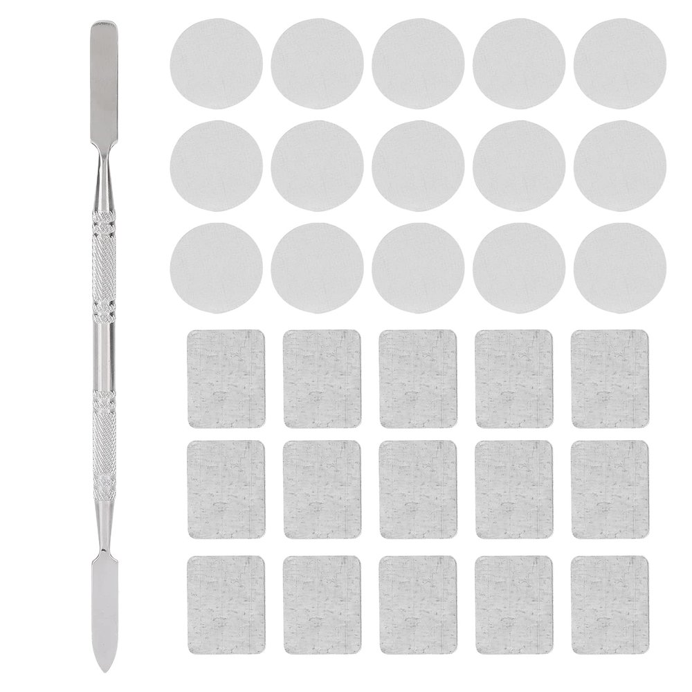 31pcs Metal Stickers for Eyeshadow Palette Set, Empty Eyeshadow Makeup Palette, Metal Stickers Colorful Empty Palette Sticker for Eyeshadow Palette Set (15Pcs Round + 15Pcs), Wholesale Business