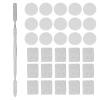 31pcs Metal Stickers for Eyeshadow Palette Set, Empty Eyeshadow Makeup Palette, Metal Stickers Colorful Empty Palette Sticker for Eyeshadow Palette Set (15Pcs Round + 15Pcs), Wholesale Business view 1