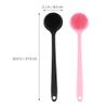 KALLORY 2pcs Handle Silicone Body Brush Gentle Exfoliating Shower Scrubber for Back Soft Silicone Bathing Brush for Deep Cleaning Convenient Bath Accessories view 2