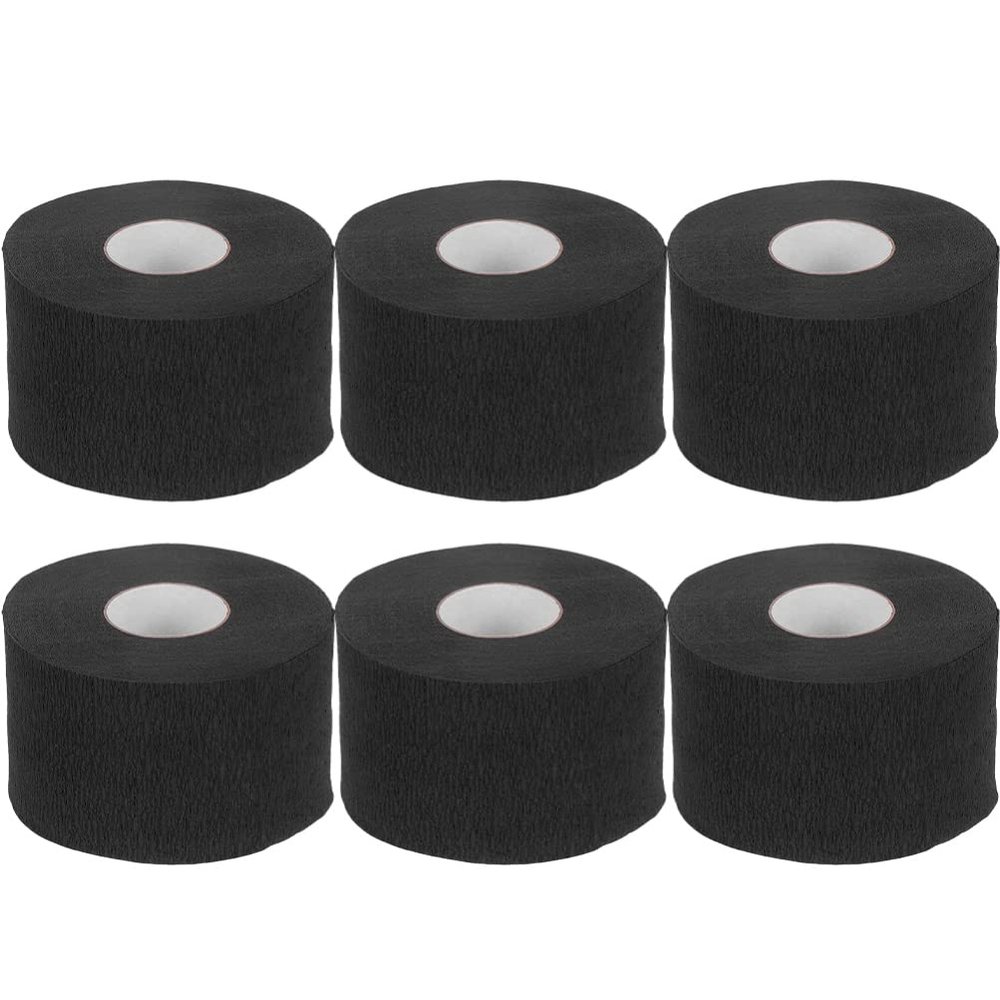 LALAFINA 6rolls Stretchable Neck Wrap Paper for Hairdressing Salon Neck Strips for Hair Cutting and Dyeing for Comfort and Cleanliness
