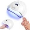LilRoot 120W LED Nail Lamp UV Polish Dryer with 4 Timer Setting Automatic Sensor Curing Lamp for Resin Curing for Hands and Feet (White) view 1