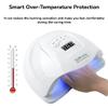 LilRoot 120W LED Nail Lamp UV Polish Dryer with 4 Timer Setting Automatic Sensor Curing Lamp for Resin Curing for Hands and Feet (White) view 2