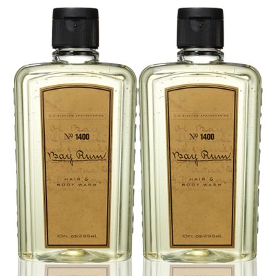 C.O. Bigelow Bay Rum Hair & Body Wash for Men, Pack of 2 Citrus Spice Scented Men's 2 in 1 Shampoo & Body Wash with Aloe Vera, 10 Fl Oz