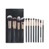 New 12pcs Makeup Brush Set Soft Hair Full Set Black Gold Eye Shadow Nose Shadow Repair Beauty Makeup Tools ( Size : 12PC-C ) view 1