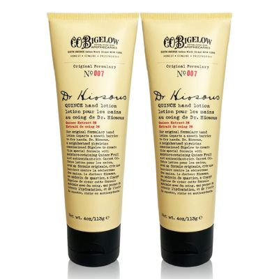 C. O. Bigelow Dr. Hiosous Quince Hand Lotion for Dry Hands, Hand Cream for Women and Men to Soften Dry Cracked Skin, No. 007, 4 fl oz,, Pack of 2