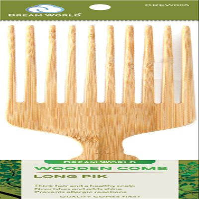 Dream World Wooden Long Pik Comb DREW005 (Pack of 3)