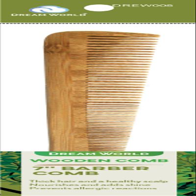 Dream World Wooden 7" Barber Comb DREW008 (Pack of 3)