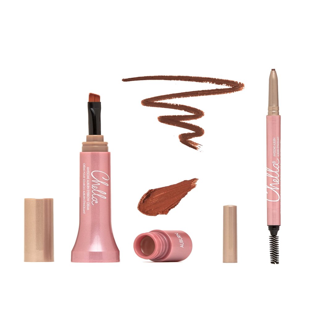 Chella Eyebrow Pencil Eyebrow Cream Combo, Auburn