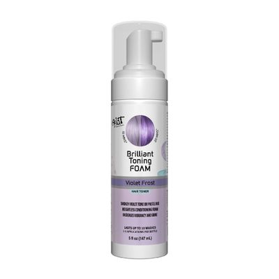 Splat Brilliant Toning Foam, Violet Frost, 5 oz., Hair Toner Lasts Up to 10 Washes, Weightless Conditioning Foam Increases Vibrancy and Shine, Vegan & Cruelty-Free